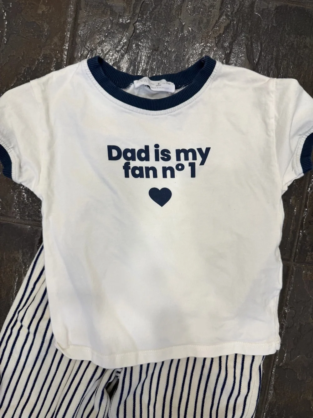 Zara Kids Outfit Bundle Size 6-7Y Dad Is My Fan No. 1 Tee Olive Leggings Sets
